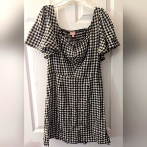 le' Rumi black and white plaid dress
